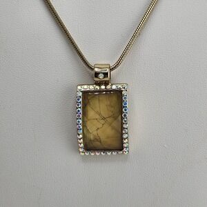 Kenneth Cole Pendant Necklace With Aurora Borialis Crystals‎